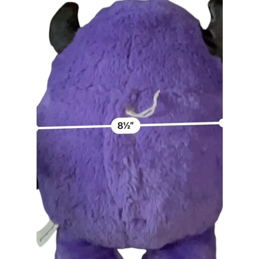 Super Cute! Gumbo 3 Eyed Purple Faux Fur Monster Horns Plush Plushie Kidcore